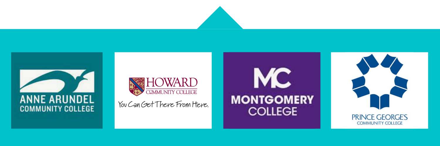 logos of prince george's, howard, anne arundel and montgomery community colleges